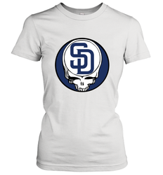 San Diego Padres Grateful Dead Baseball Steal Your Face MLB Women's T-Shirt