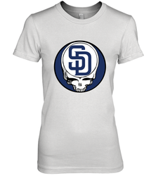 San Diego Padres Grateful Dead Baseball Steal Your Face MLB Women's Premium T-Shirt