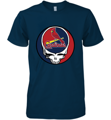 St Louis Cardinals Grateful Dead Baseball Steal Your Face MLB Men's Premium T-Shirt Men's Premium T-Shirt - globaltrendtees