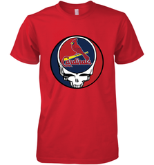 St Louis Cardinals Grateful Dead Baseball Steal Your Face MLB Men's Premium T-Shirt Men's Premium T-Shirt - globaltrendtees