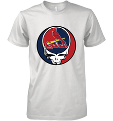 St Louis Cardinals Grateful Dead Baseball Steal Your Face MLB Men's Premium T-Shirt Men's Premium T-Shirt - globaltrendtees