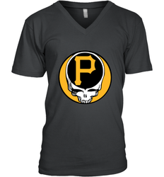 Pittsburgh Pirates Grateful Dead Baseball Steal Your Face MLB Men's V-Neck T-Shirt