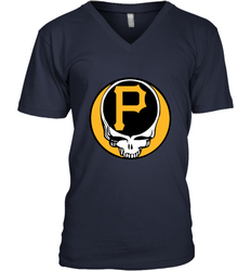 Pittsburgh Pirates Grateful Dead Baseball Steal Your Face MLB Men's V-Neck T-Shirt