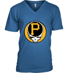Pittsburgh Pirates Grateful Dead Baseball Steal Your Face MLB Men's V-Neck T-Shirt Men's V-Neck T-Shirt - globaltrendtees