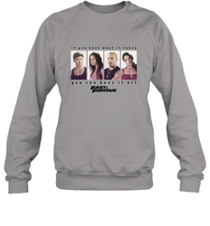 Fast & Furious You Can Have It All Group Shot Panels Black Crewneck Sweatshirt