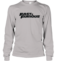 Fast & Furious Flat Black Bold Movie Logo Youth Long Sleeve T-Shirt Youth Long Sleeve T-Shirt - globaltrendtees