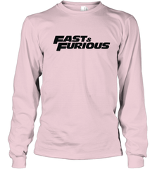 Fast & Furious Flat Black Bold Movie Logo Youth Long Sleeve T-Shirt Youth Long Sleeve T-Shirt - globaltrendtees