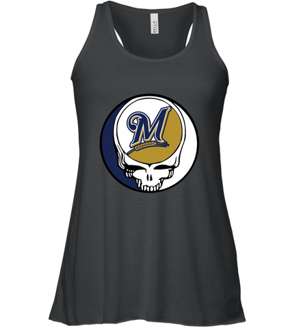 Milwaukee Brewers Grateful Dead Baseball Steal Your Face MLB Women's Tank Top Women's Tank Top / Black / XS Women's Tank Top - globaltrendtees