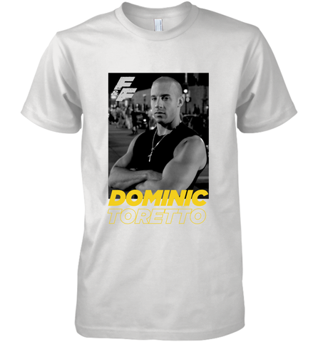 Fast & Furious Dominic Toretto Dom Portrait Logo Men's Premium T-Shirt Men's Premium T-Shirt / White / XS Men's Premium T-Shirt - globaltrendtees