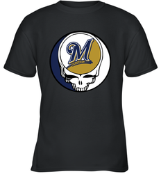 Milwaukee Brewers Grateful Dead Baseball Steal Your Face MLB Youth T-Shirt