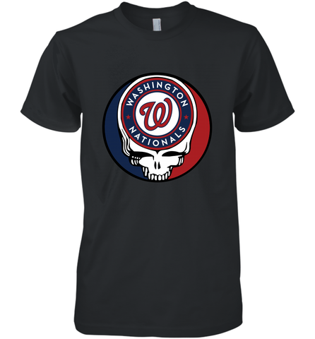 Washington Nationals Grateful Dead Baseball Steal Your Face MLB Men's Premium T-Shirt Men's Premium T-Shirt / Black / XS Men's Premium T-Shirt - globaltrendtees
