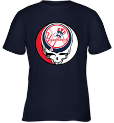 New York Yankees Grateful Dead Baseball Steal Your Face MLB Youth T-Shirt Youth T-Shirt - globaltrendtees