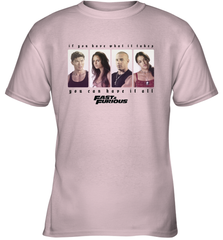 Fast & Furious You Can Have It All Group Shot Panels Black Youth T-Shirt Youth T-Shirt - globaltrendtees