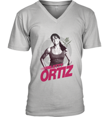 Fast & Furious Letty Ortiz Smiling Portrait Men's V-Neck T-Shirt Men's V-Neck T-Shirt - globaltrendtees