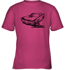 Fast & Furious Dom's Charger with Engine Youth T-Shirt Youth T-Shirt - globaltrendtees