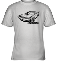 Fast & Furious Dom's Charger with Engine Youth T-Shirt Youth T-Shirt - globaltrendtees