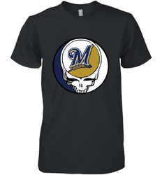 Milwaukee Brewers Grateful Dead Baseball Steal Your Face MLB Men's Premium T-Shirt