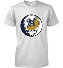 Milwaukee Brewers Grateful Dead Baseball Steal Your Face MLB Men's Premium T-Shirt Men's Premium T-Shirt - globaltrendtees