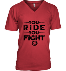 Fast & Furious You Ride You Fight Word Stack Men's V-Neck T-Shirt Men's V-Neck T-Shirt - globaltrendtees