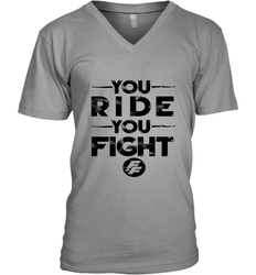 Fast & Furious You Ride You Fight Word Stack Men's V-Neck T-Shirt