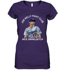 Joe Kelly Fight Club Nice Swing Bitch Womens V-Neck T-Shirt Womens V-Neck T-Shirt - globaltrendtees
