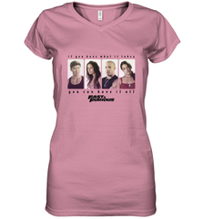 Fast & Furious You Can Have It All Group Shot Panels Black Women's V-Neck T-Shirt Women's V-Neck T-Shirt - globaltrendtees