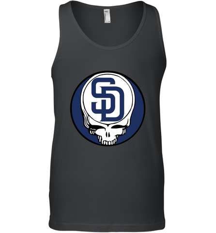 San Diego Padres Grateful Dead Baseball Steal Your Face MLB Men's Tank Top Men's Tank Top / Black / XS Men's Tank Top - globaltrendtees