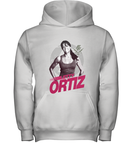 Fast & Furious Letty Ortiz Smiling Portrait Youth Hooded Sweatshirt Youth Hooded Sweatshirt / White / XS Youth Hooded Sweatshirt - globaltrendtees