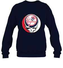 New York Yankees Grateful Dead Baseball Steal Your Face MLB Crewneck Sweatshirt Crewneck Sweatshirt - globaltrendtees