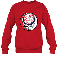 New York Yankees Grateful Dead Baseball Steal Your Face MLB Crewneck Sweatshirt Crewneck Sweatshirt - globaltrendtees