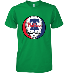 Philadelphia Phillies Grateful Dead Baseball Steal Your Face MLB Men's Premium T-Shirt Men's Premium T-Shirt - globaltrendtees