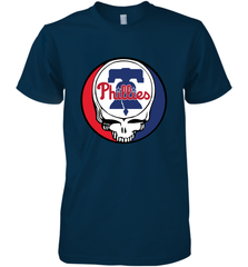 Philadelphia Phillies Grateful Dead Baseball Steal Your Face MLB Men's Premium T-Shirt Men's Premium T-Shirt - globaltrendtees