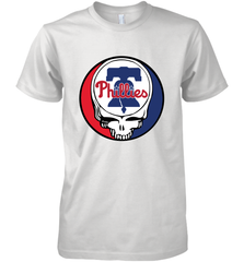 Philadelphia Phillies Grateful Dead Baseball Steal Your Face MLB Men's Premium T-Shirt Men's Premium T-Shirt - globaltrendtees