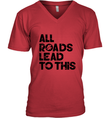Fast & Furious Logo All Roads Lead To This Men's V-Neck T-Shirt Men's V-Neck T-Shirt - globaltrendtees