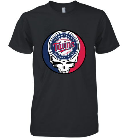 Minnesota Twins Grateful Dead Baseball Steal Your Face MLB Men's Premium T-Shirt Men's Premium T-Shirt / Black / XS Men's Premium T-Shirt - globaltrendtees