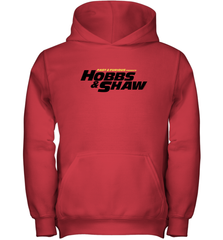 Fast & Furious Hobbs & Shaw Yellow And Black Movie Logo Youth Hooded Sweatshirt Youth Hooded Sweatshirt - globaltrendtees