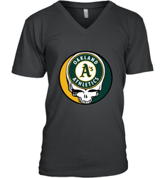 Oakland Athletics Grateful Dead Baseball Steal Your Face MLB Men's V-Neck T-Shirt