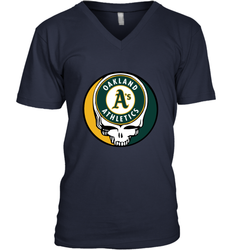 Oakland Athletics Grateful Dead Baseball Steal Your Face MLB Men's V-Neck T-Shirt