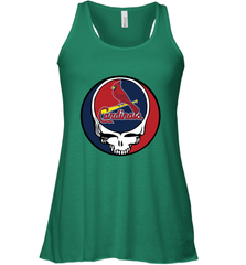 St Louis Cardinals Grateful Dead Baseball Steal Your Face MLB Women's Tank Top Women's Tank Top - globaltrendtees