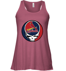 St Louis Cardinals Grateful Dead Baseball Steal Your Face MLB Women's Tank Top Women's Tank Top - globaltrendtees