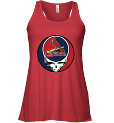 St Louis Cardinals Grateful Dead Baseball Steal Your Face MLB Women's Tank Top Women's Tank Top - globaltrendtees
