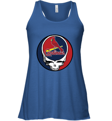 St Louis Cardinals Grateful Dead Baseball Steal Your Face MLB Women's Tank Top Women's Tank Top - globaltrendtees