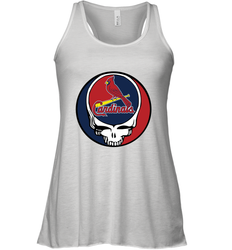 St Louis Cardinals Grateful Dead Baseball Steal Your Face MLB Women's Tank Top