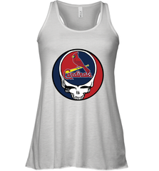 St Louis Cardinals Grateful Dead Baseball Steal Your Face MLB Women's Tank Top Women's Tank Top - globaltrendtees
