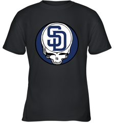 San Diego Padres Grateful Dead Baseball Steal Your Face MLB Youth T-Shirt Youth T-Shirt - globaltrendtees
