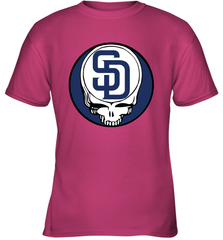 San Diego Padres Grateful Dead Baseball Steal Your Face MLB Youth T-Shirt Youth T-Shirt - globaltrendtees