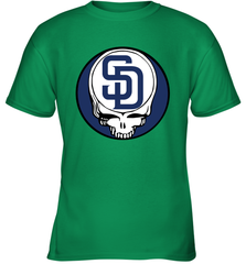 San Diego Padres Grateful Dead Baseball Steal Your Face MLB Youth T-Shirt Youth T-Shirt - globaltrendtees