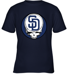 San Diego Padres Grateful Dead Baseball Steal Your Face MLB Youth T-Shirt Youth T-Shirt - globaltrendtees