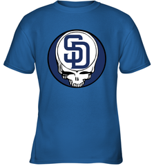San Diego Padres Grateful Dead Baseball Steal Your Face MLB Youth T-Shirt Youth T-Shirt - globaltrendtees