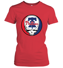 Philadelphia Phillies Grateful Dead Baseball Steal Your Face MLB Women's T-Shirt Women's T-Shirt - globaltrendtees